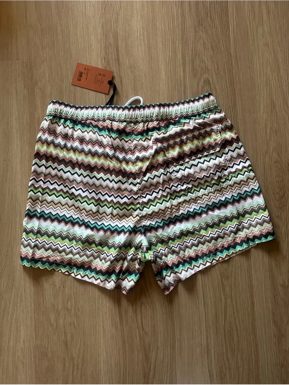 Men's Missoni Multi-Color Zigzag Swim Trunks